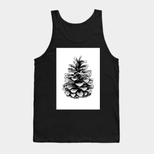 Fir Cone Pen and Ink Drawing Tank Top